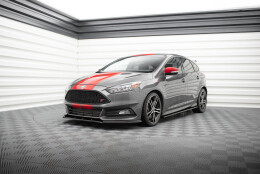 Cup Spoilerlippe Front Ansatz V.1 passend für Ford Focus ST Mk3 FL schwarz Hochglanz