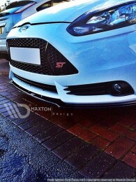 Cup Spoilerlippe Front Ansatz V.1 passend für Ford Focus ST Mk3 schwarz Hochglanz