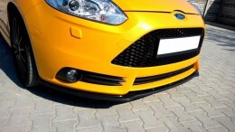 Street+ Spoilerlippe Front Ansatz V.1 passend für Ford Focus ST Mk3 schwarz Hochglanz