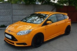 Street+ Spoilerlippe Front Ansatz V.2 passend für Ford Focus ST Mk3 schwarz Hochglanz