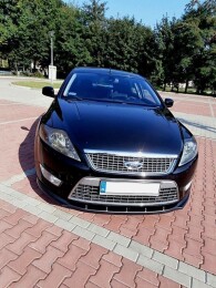 Cup Spoilerlippe Front Ansatz passend für FORD MONDEO MK4 vor Facelift schwarz Hochglanz