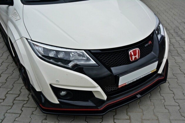 Street+ Spoilerlippe Front Ansatz V.1 passend für Honda Civic IX TYPE R schwarz Hochglanz