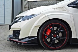Cup Spoilerlippe Front Ansatz V.1 passend für HONDA CIVIC IX TYPE R schwarz Hochglanz