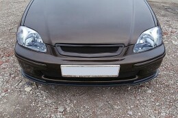Cup Spoilerlippe Front Ansatz passend für HONDA CIVIC MK6 EJ9 schwarz Hochglanz