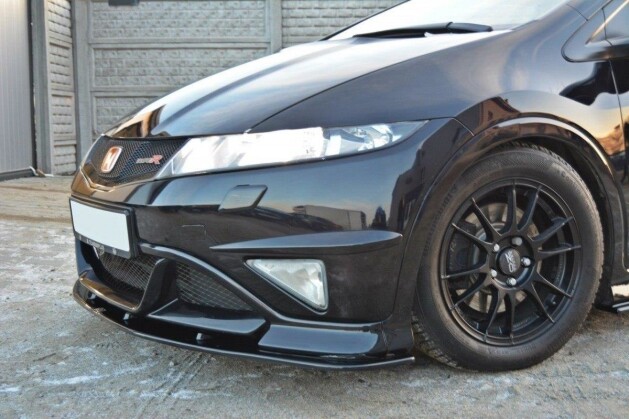Street+ Spoilerlippe Front Ansatz passend für Honda Civic VIII TYPE R GP schwarz Hochglanz