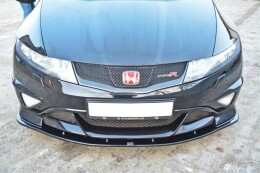Cup Spoilerlippe Front Ansatz passend für HONDA CIVIC VIII TYPE R GP schwarz Hochglanz