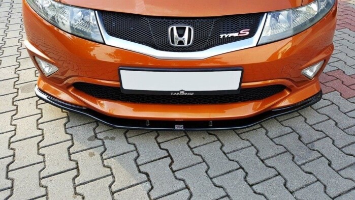 Cup Spoilerlippe Front Ansatz passend für HONDA CIVIC VIII TYPE S/R schwarz Hochglanz