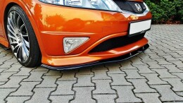 Cup Spoilerlippe Front Ansatz passend für HONDA CIVIC VIII TYPE S/R schwarz Hochglanz