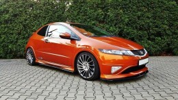 Cup Spoilerlippe Front Ansatz passend für HONDA CIVIC VIII TYPE S/R schwarz Hochglanz