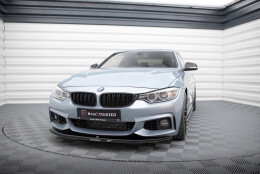 HYBRID Cup Spoilerlippe Front Ansatz passend für BMW 4er Coupe / Gran Coupe / Cabrio M-Paket F32 / F36 / F33