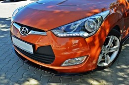 Cup Spoilerlippe Front Ansatz passend für Hyundai Veloster schwarz Hochglanz