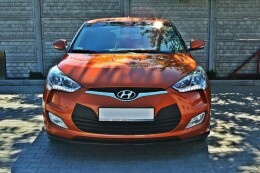 Cup Spoilerlippe Front Ansatz passend für Hyundai Veloster schwarz Hochglanz