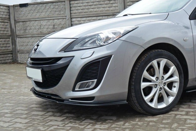 Cup Spoilerlippe Front Ansatz passend für MAZDA 3 MK2 SPORT (vor Facelift) schwarz Hochglanz