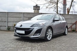 Cup Spoilerlippe Front Ansatz passend für MAZDA 3 MK2 SPORT (vor Facelift) schwarz Hochglanz