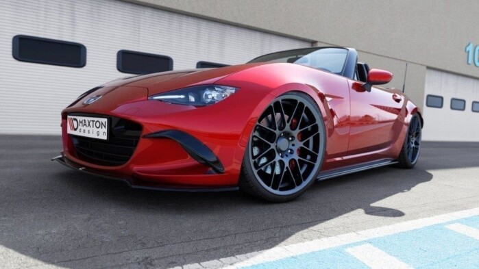 Cup Spoilerlippe Front Ansatz V.2 für Mazda MX-5 ND Mk4 schwarz Hochglanz