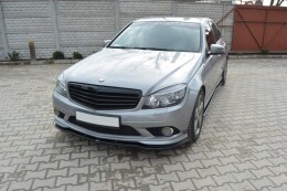 Cup Spoilerlippe Front Ansatz passend für Mercedes-Benz C Limousine / Kombi AMG-Line W204 / S204 schwarz Hochglanz