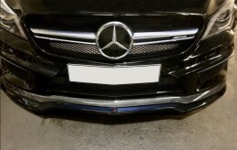 Cup Spoilerlippe Front Ansatz für v.1 MERCEDES CLA 45 AMG C117 (vor Facelift) schwarz Hochglanz