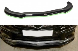 Cup Spoilerlippe Front Ansatz V.1 passend für MERCEDES CLA 45 AMG C117 (vor Facelift) schwarz Hochglanz