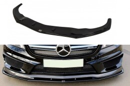 Cup Spoilerlippe Front Ansatz V.2 passend für MERCEDES CLA 45 AMG C117 (vor Facelift) schwarz Hochglanz