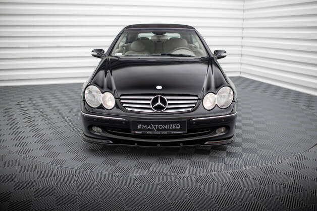 Cup Spoilerlippe Front Ansatz V.1 passend für MERCEDES CLK W 209 passend für STANDARD STOßSTANGE schwarz Hochglanz