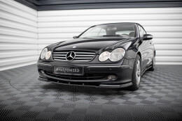 Cup Spoilerlippe Front Ansatz V.1 passend für MERCEDES CLK W 209 passend für STANDARD STOßSTANGE schwarz Hochglanz