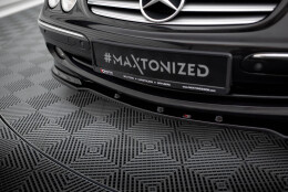 Cup Spoilerlippe Front Ansatz V.1 passend für MERCEDES CLK W 209 passend für STANDARD STOßSTANGE schwarz Hochglanz