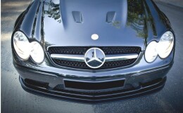 Cup Spoilerlippe Front Ansatz passend für MERCEDES CLK W209 BLACK (SL BLACK SERIES LOOK) schwarz Hochglanz