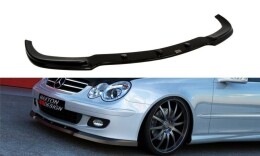 Cup Spoilerlippe Front Ansatz für Mercedes CLK W209 FL für Serie schwarz Hochglanz