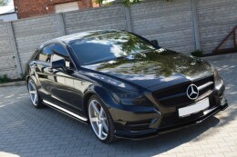 Cup Spoilerlippe Front Ansatz für Mercedes-Benz CLS AMG-Line C218 schwarz Hochglanz