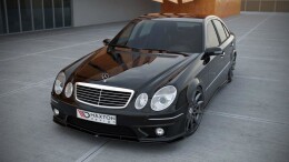 Street+ Spoilerlippe Front Ansatz passend für Mercedes E W211 AMG FL schwarz Hochglanz