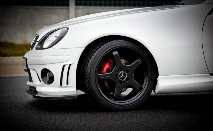 Cup Spoilerlippe Front Ansatz passend für MERCEDES SLK R170 passend für AMG 204 STOßSTANGE schwarz Hochglanz