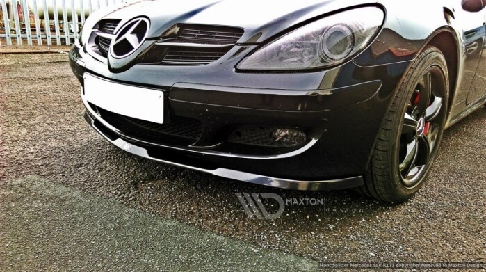 Cup Spoilerlippe Front Ansatz passend für MERCEDES SLK R171 STANDARD STOßSTANGE schwarz Hochglanz