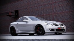 Cup Spoilerlippe Front Ansatz passend für MERCEDES SLK R171 STANDARD STOßSTANGE schwarz Hochglanz