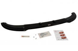 Cup Spoilerlippe Front Ansatz V.1 passend für MINI COOPER R56 JCW schwarz Hochglanz