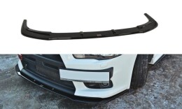 Cup Spoilerlippe Front Ansatz V.1 für Mitsubishi Lancer Evo X schwarz Hochglanz
