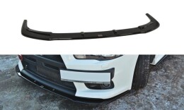 Street+ Spoilerlippe Front Ansatz V.1 passend für Mitsubishi Lancer Evo X schwarz Hochglanz