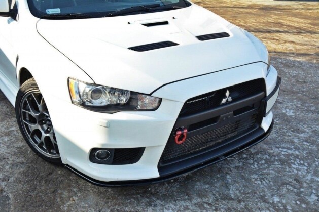Cup Spoilerlippe Front Ansatz V.2 passend für Mitsubishi Lancer Evo X schwarz matt