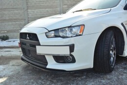 Cup Spoilerlippe Front Ansatz V.2 passend für Mitsubishi Lancer Evo X schwarz matt
