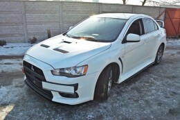 Cup Spoilerlippe Front Ansatz V.2 passend für Mitsubishi Lancer Evo X schwarz matt