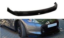 Cup Spoilerlippe Front Ansatz für Nissan 370Z schwarz Hochglanz