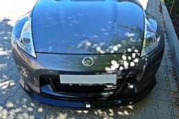 Cup Spoilerlippe Front Ansatz passend für Nissan 370Z schwarz Hochglanz