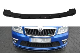 Cup Spoilerlippe Front Ansatz V.1 passend für Skoda Octavia RS Mk2 FL schwarz Hochglanz