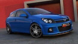 Cup Spoilerlippe Front Ansatz passend für OPEL ASTRA H (passend für OPC / VXR) schwarz Hochglanz