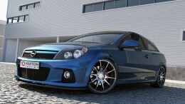 Street+ Spoilerlippe Front Ansatz passend für Opel Astra H OPC / VXR Nurburg schwarz Hochglanz