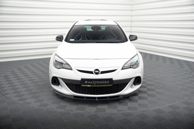 Cup Spoilerlippe Front Ansatz passend für OPEL ASTRA J OPC / VXR NÜRBURG schwarz Hochglanz