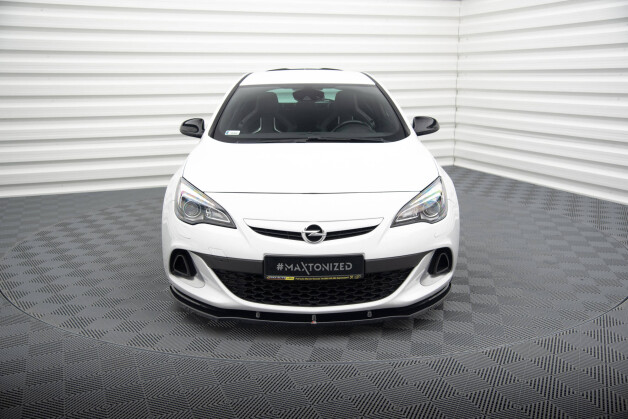 Cup Spoilerlippe Front Ansatz passend für OPEL ASTRA J OPC / VXR v.1 schwarz Hochglanz