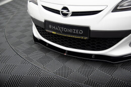Cup Spoilerlippe Front Ansatz passend für OPEL ASTRA J OPC / VXR v.1 schwarz Hochglanz