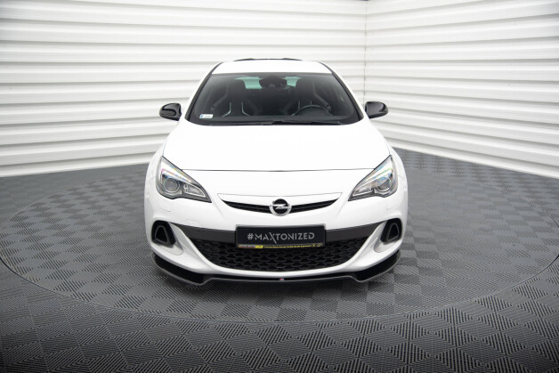 Cup Spoilerlippe Front Ansatz für Opel Astra J OPC/VXR  schwarz Hochglanz