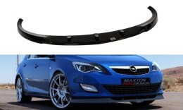 Cup Spoilerlippe Front Ansatz für Opel ASTRA J pre-FL schwarz Hochglanz