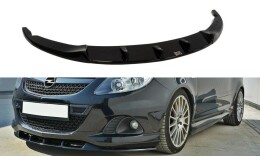 Cup Spoilerlippe Front Ansatz passend für OPEL CORSA D NÜRBURG (passend für OPC / VXR STOßSTANGE) schwarz Hochglanz